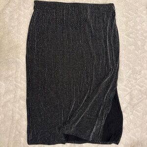 H&M Black Sparkly Skirt with Slit